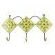 Pea Green Tiny Flower Ceramic Tile wall Hook